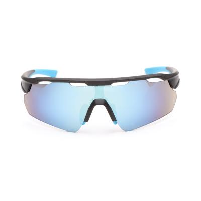 China UV Protected Mirror Lens Winter Cycling Glasses Polarized Half Rim For Man for sale