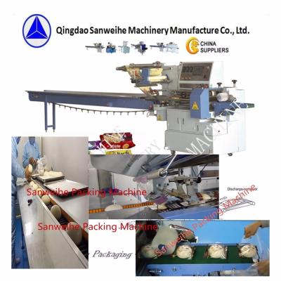 China CE Máquina de embalagem automática de picolé SWSF 590 Máquina de embalagem de biscoitos à venda