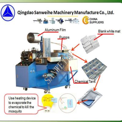 China 480 Mats/Min Repellent Mosquito Mat Making Machine Dosing Liquid Filling Sealing Packing Machine for sale