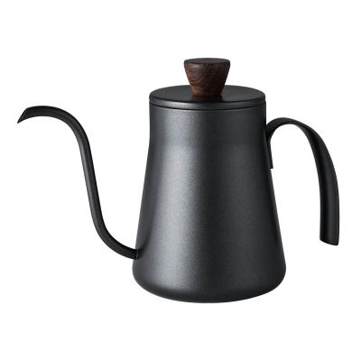 China WITH LID 304 Stainless Steel Heating Coffee Maker Set Tea Over Drip Kettle Fine Mouth Pour Over Pot Coffee Gooseneck Spout for sale