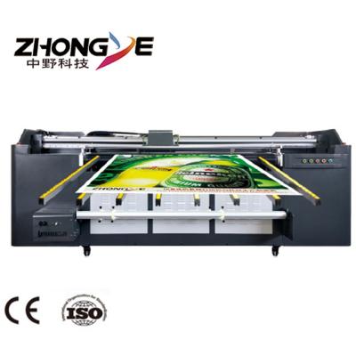 China Hot Selling Gen 5 Hybrid UV Printer Zhongye Indoor Outdoor Advertising 3200 1800 UV Flatbed Printer Roll To Roll for sale