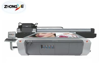 China Bill Printer zhongye 2.5m UV flatbed printer with LED chip for glass, wood, ceramic tiles, printing 2513 for sale