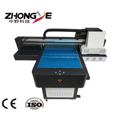 China Zhongye Industrial Production TX800 XP600 High Speed ​​Paper Printer Double Head CMYKW Varnish A1 UV Flatbed Printer For Wood Glass Plotter for sale