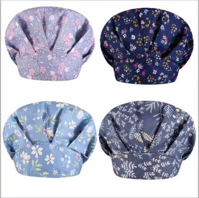 China Manufacturer High Quality Uniform Cotton Hospital Floral Hospital Cap for sale