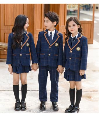 China Children's suits school uniforms patterns school uniforms high quality customizable fabric international children's school uniform for sale