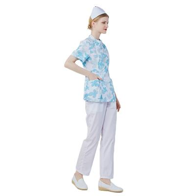 China Wholesale Women's Straight V-Neck Hospital Spandex Hospital Stretch Pants Nurse Elastic Fitted Medical Women Scrub Uniform for sale