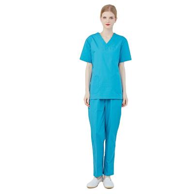 China Hospital Anti Wrinkle Water Resist Soft Fabric Nurse Scrubs Medical Hospital Uniform Scrubs Jogger Scrubs for sale