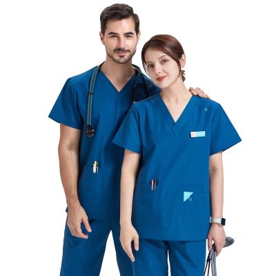 China 100%Cotton Hospital Medical Hospital Uniform Doctor Nurse Scrub Suit Sets Wholesale Custom Women Stretch Nursing Uniform Medical Scrubs for sale