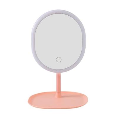 China New Design Smart Induction Lighted Led Lighted Travel Makeup Mirror With Light for sale