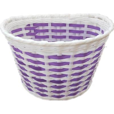 China As Bicycle Decor To Store Anything Girl Small Purple Bike Factory Color Plastic Basket/Kids Bike Front Basket For Storage Toys for sale