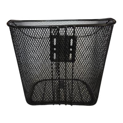 China As Bicycle Decor To Store Anything Steel Detachable Quick Release Bicycle Basket Quick Release Mesh Front Rack Front Basket for sale