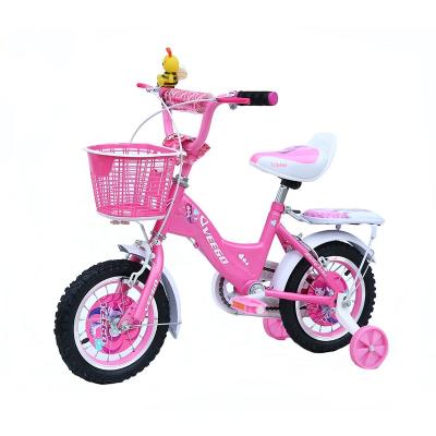 China Street Kid Under 12 Years Old Princess Wheels Training Bicycle Pink / Purple Color With Two Seats For Little Girls for sale