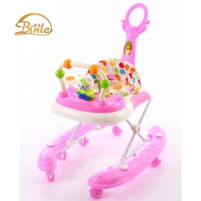 China Aid Baby To Learn To Walk 2019 Best Foldable Rotating Children Walking Chair Toys Baby Educational Interactive Walker For Children for sale