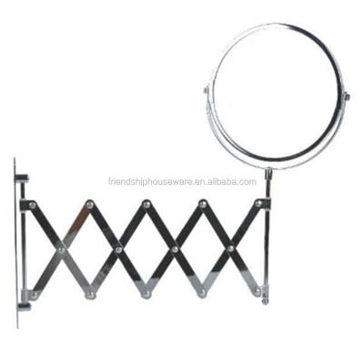 China Magnifying Manufacturer High Quality Five Times Maginification Chrome Wall Mounted Telescopic Mirror for sale