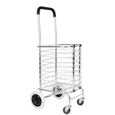 China Durable Hot Selling Portable Folding Folding Shopping Trolleys Seat Foldable Supermarket My Trolleys Hand Trolley for sale