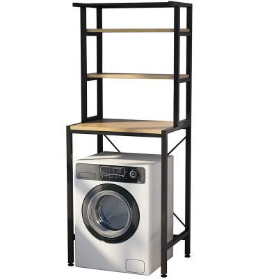 China Standing type three layers of adjustable storage rack toilet storage rack washing machine storage rack for sale