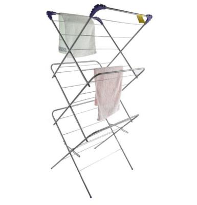 China OEM 15m Drying Factory Space UK Style 15 Meter Foldable Laundry Cloth Drying Rack Clothes Dryer Hanger Rack for sale