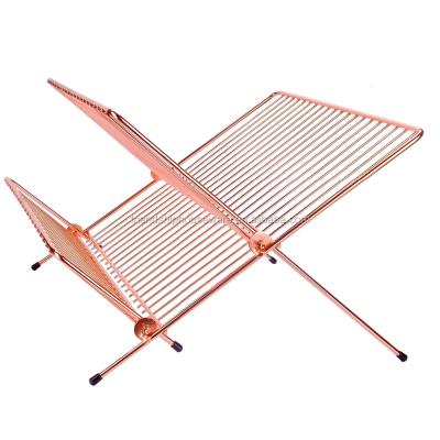 China Durable Manufacturer Durable Kitchen Copper Dish Drainer Dish Rack Holder for sale