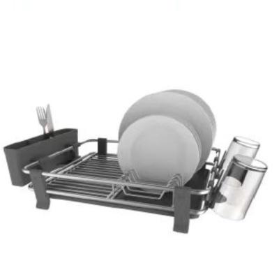 China Viable dish drainer, rack, aluminum with a drip tray for sale