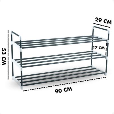 China Easy Assemble 3 Layer Shoe Rack Storage Rack Easy To Install And Receive Shoe Rack for sale