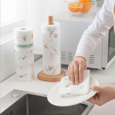 China Custom Disposable Cleaning Cleaning OEM Printed Embossed Kitchen Paper Roll Towel for sale