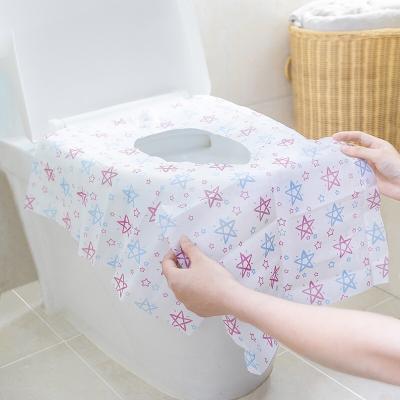 China Flushable Disposable Waterproof Printing Nonwoven Paper Disposable Toilet Seat Covers for sale