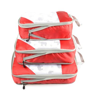 China Hot Selling Customized 3pcs Fashion Travel Compress Packing Cubes Sets Business Travel Organizers for sale