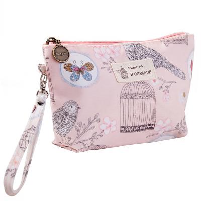 China Economical Fashion Custom Design New Printed Canvas Cosmetic Zipper Bag for sale