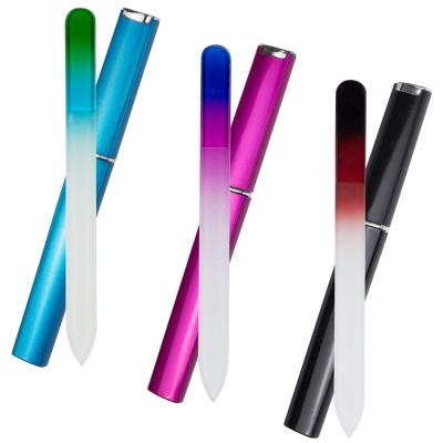 China Wholesale Custom Glass Nail Tools Bulk Glass Nail File Manicure File With Box for sale