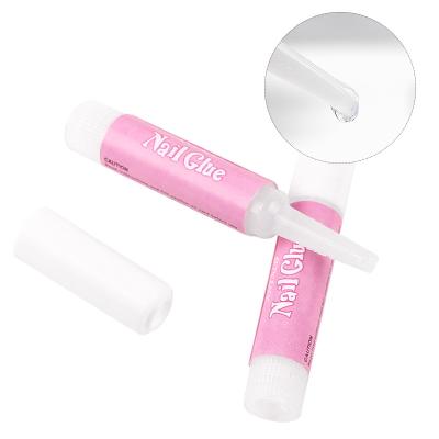 China Non-toxic and quick-drying durable 10 bottles of Professional Mini Pink Nail Glue for sale