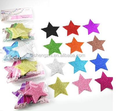 China Eco - Friendly Wall Decoration Star Shape Glitter Eva Foam Sheet Goma Eva for sale