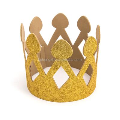 China Eco - Friendly Custom Shape Glitter Eva Foam Crown Party Mask for sale