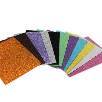 China Eco-friendly EVA Glitter Materials Foam Sheets Customization Size Thickness Hardness Glitter EVA Craft Foam for sale