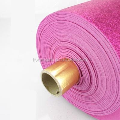 China Eco-friendly 2mm Thick Same Color Glitter Goma Eva Sticker Glitter Foam Roll for sale