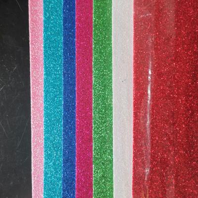 China Eco-friendly bits in stock color Glitter Goma Eva with or without adhesive back for sale