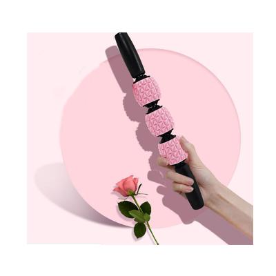 China Multicolor Yoga Stick Relaxation Roller Mace Roller Massager Foam Roller Fitness Exercise Fascia Relax Massage Stick Roller Yoga Stick for sale