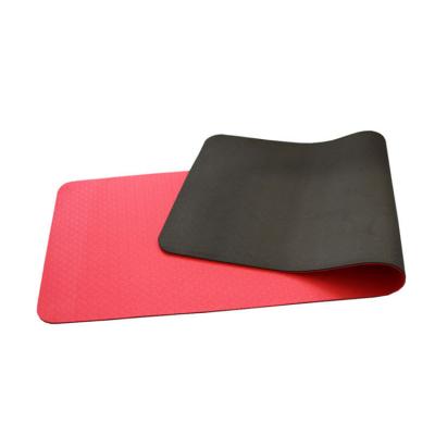 China OE-Color Suppliers Eco-Friendly Pattern Scarlet Black Chain Pattern Anti Slip Strip Yoga Mat for sale