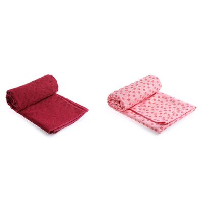 China QUICK DRY SALE Quick Dry Sports Product Free Wine Red/Pink Microfiber Mat Yoga Towel for sale