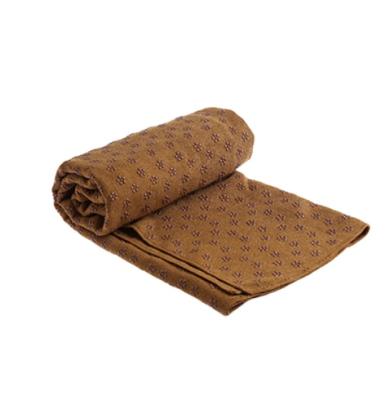 China Good Selling Brown Design Yoga Mat Cover Anti Slip Microfiber Yoga Towel QUICK DRY Anti Slip for sale