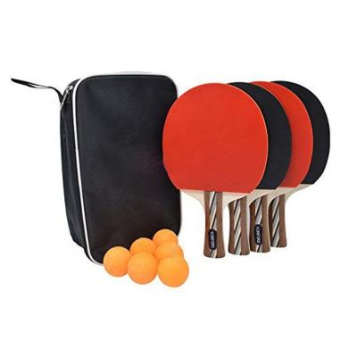 China Retratable Tennis Table Set Retractable Ping Pong Set Carry Easy 4 Bats 8 Balls 1 Set Ping Pong Paddle Bag Kit Custom Logo Printing for sale