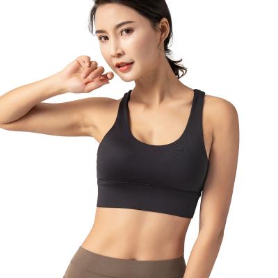 China Eco-Friendly OEM Yoga Cross Back Bra High-impact Promotional Breathable Sports Bra for sale