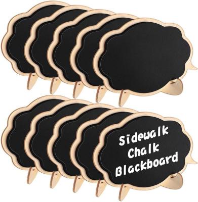 China 10 PCS Handmade Sidewalk Chalk Small Message Board Place Cards Mini Thicker Chalkboards Signs for sale