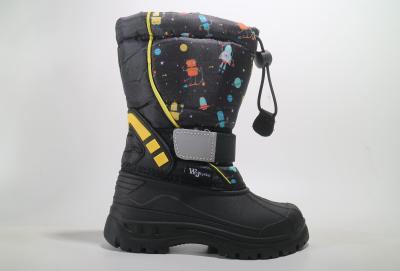 China Bota de nieve infantil de piel cálida de invierno en venta