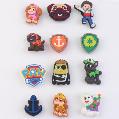 China Hoop Charm PVC Cartoon Dog Shoe Charms Buckles Shoes Accessories Ornaments Fit For Hoop Charms Party Gift for sale