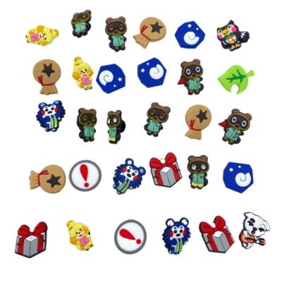 China Wholesale Hot Sale Designer 1000pcs Hoop Charm Charms Animal Crossing PVC Hoop Charms Custom Custom Hoop Charm Custom Made for sale