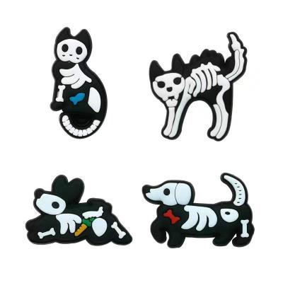 China Hoop Charms Decorations One Set 4-5pcs Cartoon Dog Wholesale PVC Hobble Shoe Charms Amazon Shoe Croc Soft Rubber Charms As Gift For Kid for sale