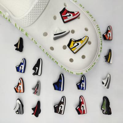 China 100pcs+Manufacturer 2021 Wholesale Hot Sale Kobe PVC Fang Charms Croc Shoe Charms Sports Charms Kids Gift for sale