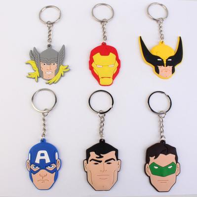 China Hot Selling Superhero New Design PVC Cartoon Keychain Rubber Key Chains Customize Keychains Promotional Gamepad Gift Key Chain for sale