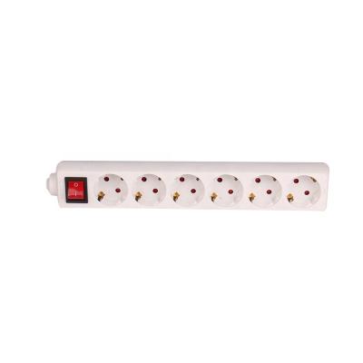 China European Style 6 Way Extension Residential / Multipurpose Promotional High Quality Electric Cable Socket for sale