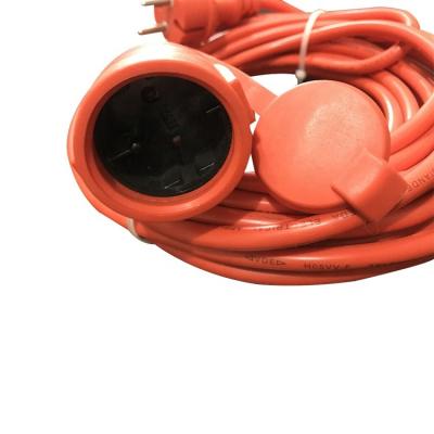 China Euro Safety Factory Direct Sale Convenient Extension Cord 3m 5m Waterproof 10m Orange Color for sale